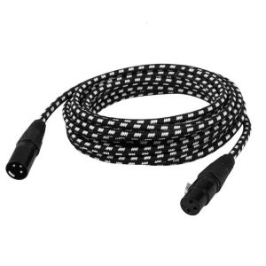 3 Pin Male to Female Balanced Microphone Cord for Speakers Studio Audios Recording Professional Braided Audios Cable