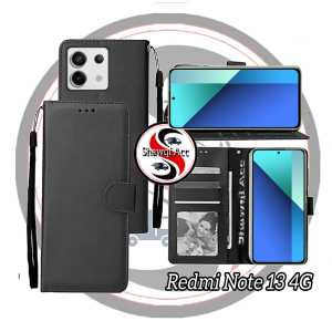 Case Dompet Untuk Xiaomi Redmi Note 13 4G New Casing Flip Cover Leather Premium Sarung Buku HP