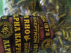5PCS - Alpha Kappa Rho Skeptron Akrho -  Baller ID Wrist Band - EMBOSSED - NO CUT END