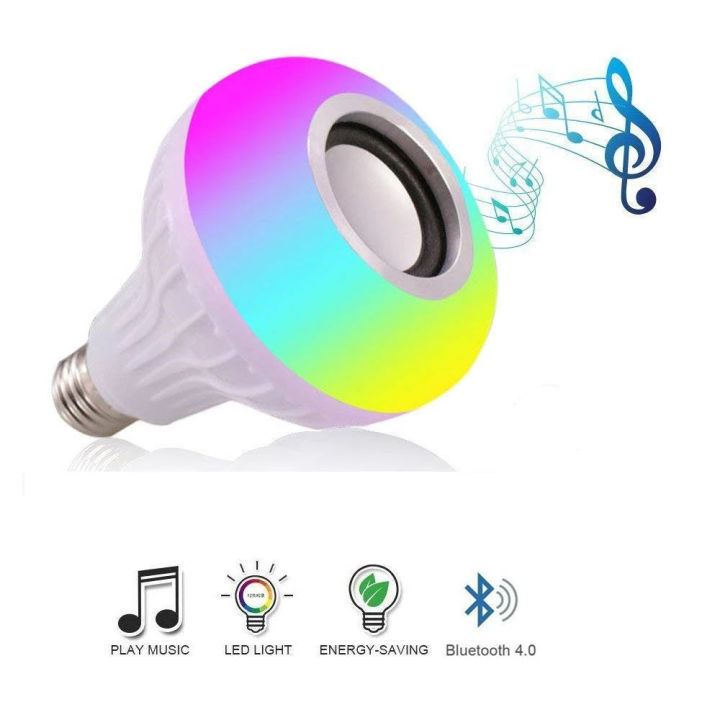 Bluetooth Light Bulb Speaker 12W Smart LED Music Play Bulb E27 E26 B22 Base main image 1