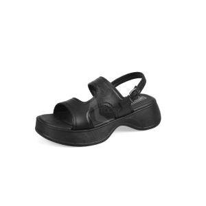 LFT SHOES Sandal rubber strap with Buckle 5cm height casual sandals for Women (Standard size)#WL751