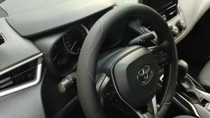 15" Microfiber Leather Steering Wheel Cover - Anti-Slip Diamond Grip Breathable & Comfortable Universal Fit (Brown)