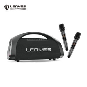 LENYES S873 400W Outdoor KTV Wireless Speaker + Mic Karaoke Bluetooth 5.3 Power Bass Subwoofer TWS