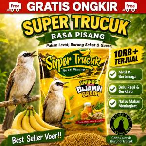 SEMPATI Voer Gacor Trucuk Rumput Laut Pur Pakan Makanan Burung Trucuk Trucukan Cucak Jalak Anis Pakan Penggacor Burung Trucuk Rumput Laut Jangkrik Kroto