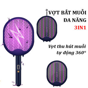 [PHIÊN BẢN MỚI] Vợt Bắt Muỗi Tự Động Đa Năng 3in1 Cầm Tay Treo Tường Dựng Đứng Thế Hệ Mới Thiết Kế Ba Lớp Lưới Khiến Muỗi Không Thể Trốn Thoát An Toàn Tuyệt Đối Cho Người Dùng Giúp Gia Đình Bạn Có Giấc Ngủ Ngon