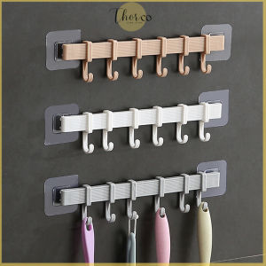 Multifunction Kitchen Storage Hook Cupboard 6 Hook Home Organizer Storage Rack Pantry Chest Tools Towels Hanger Wardrobe Rack
