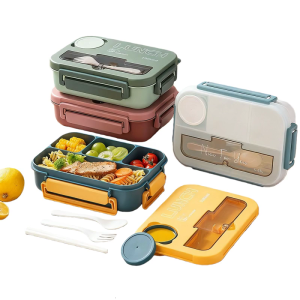 Portable Lunch Container Heat Resistant Divided Lunch Container Microwave safe Lunch Box For Gym Office Use