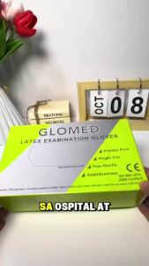GLOMED Latex Examination Gloves Powder Free Sold by 10 es Case