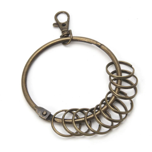 Keyring Keychain móc kẹp móc cài lớn cho Móc Chìa Khóa chia DIY Bronze quá khổ NE