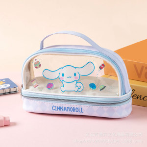 Kawaii pencil case pencil bag  large-capacity PU cute stationery school supplies birthday & holiday gift