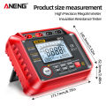 ANENG Máy Đo Megohmmeter Kỹ Thuật Số MH12 Máy Đo Điện Trở Đất Cách Điện Máy Kiểm Tra Cáp Điện Áp Cao Vôn Kế Máy Đo Megger Khác. 