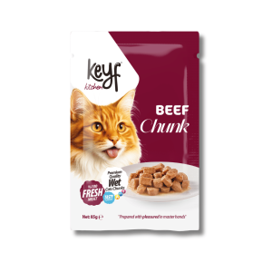 KEYF Wet Cat Food Chunk 85g Chicken Salmon Beef Lamb Scallop Flavors