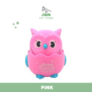 JIBIN Mainan Anak Burung Happy Owl di Tekan Bisa Jalan - Mainan Anak Burung Hantu Murah