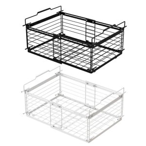 Có Thể mở rộng Kim Loại Tủ Đông Bin Stackable Tủ Lạnh Lưu Trữ Giỏ Chống gỉ Kim Loại Lưu Trữ Giải Pháp Cho Tủ Lạnh