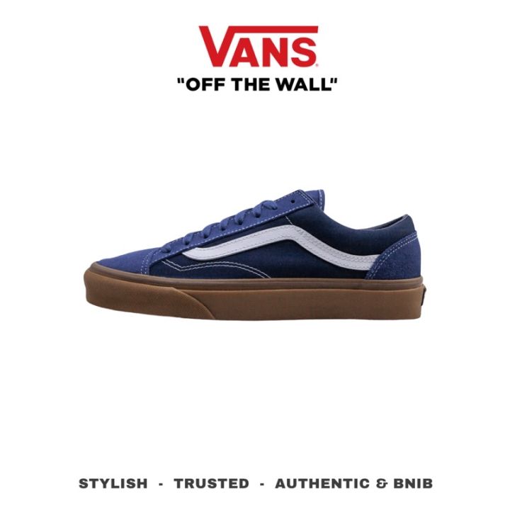 Vans Style 36 Gum True Navy Dress Blue Sepatu Vans Original Ukuran
