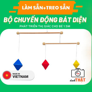 Đồ chơi chuyển động phát triển thị giác Bát Diện TREO SẴN Chuẩn Montessori (Khách chỉ việc dùng)
