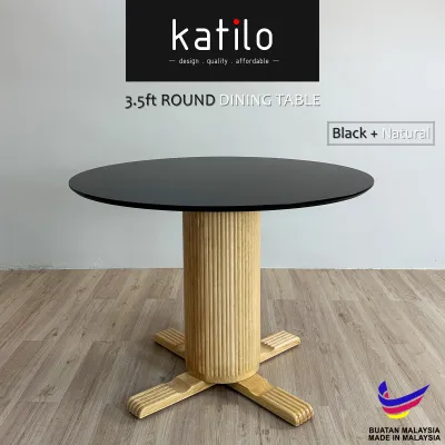 LAX Dining Table / Round Table / Solid Wood Table / Dining Room Furniture / Meja Makan Bulat / Meja Besar / DESIGN . QUALITY by katilo furniture