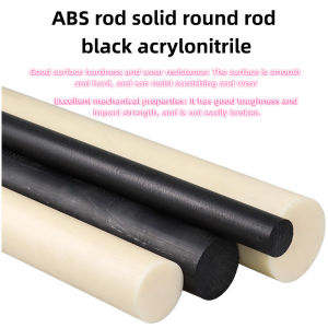 ABS Solid Round Rod / Black Engineering Plastic Bar - High Strength Impact Resistant For DIY Model Making & Mechanical Parts Processing Applications