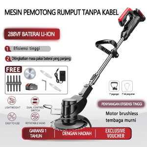 Mesin Potong Rumput Baterai 1090V/588V/288V Mesin Pemotong Rumput Taman Alat Potong Rumput Cordless Lawn Mower Grass Trimmer