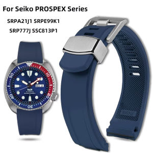 Blue Silicone Rubber Strap For SEIKO PROSPEX Series SRPA21J1 SRPE99K1 SRP777J SRPC91J1 Men Curved Waterproof WatchBand 20mm 22mm2026