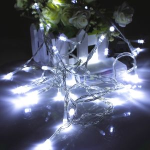STARZ - 10 Meters 100 Led Battery Operated Led Fairy String Lights White Christmas Festive Lights Party Decoration