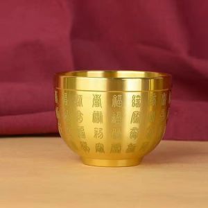 百福铜缸香薰香炉聚宝盆摆件纯铜小缸聚宝盆摆件百福缸发财招福开业礼物 Baifu Copper Jar Aromatherapy Incense Burner Treasure Bowl Ornaments Pure Copper Small Jar Treasure Bowl Ornaments Baifu Jar Wealth Attraction Opening Gift
