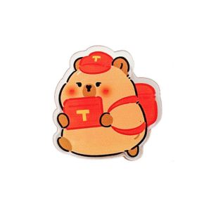 LEIFNYDI Capybara Capybara PP Clip Paperclip Decorative Cartoon Memo Clip School Stationery Bookmark Acrylic Paper Clip Scrapbook/Notebook Decoration