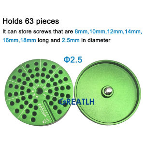 GREATLH 1pcs Bone Screw Sterilization Aluminum Alloy Case Placement Storage Sterilization Tray Orthopedics Instrument Veterinary