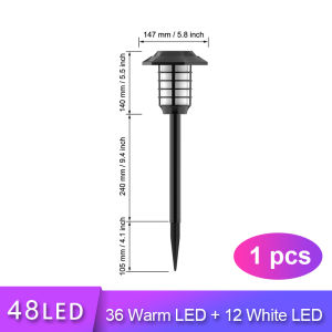 Solar Lights Outdoor Waterproof LED Solar Garden Lights Outdoor Decorations Garden Decor for Yard Patio Landscape Planter Walkway (Warm White+ White Light)