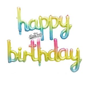 Balon Foil Huruf Happy Birthday Sambung / Balon Happy Birthday Latin
