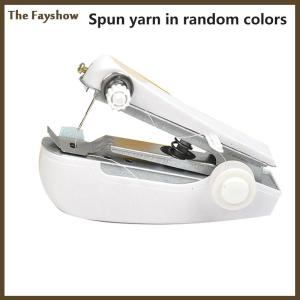 [The Fayshow] 1 Set Mini Sewing Machine Fast Stitch Labor-saving Fabric Clothes Sewing Tools Handheld Portable Mini Manual Sewing Machine