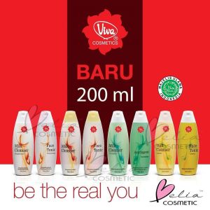 Viva Milk Cleanser | Face Tonic | Air Mawar 200 ML Pembersih dan penyegar toner ( Ukuran Besar ) (BPOM)