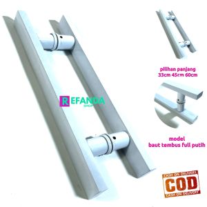 handle gagang tarikan pegangan pintu rumah minimalis model baut tembus unutuk pintu kayu dan kaca model geser dan dorong