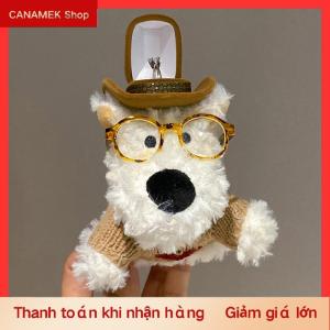 CS Dễ thương Violin gấu nâu tây Highland Dog búp bê sang trọng Vòng hiển thị hộp đồ trang sức tổ chức Quà Tặng