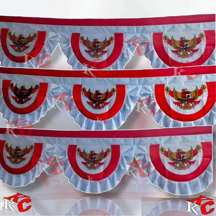 UMBUL UMBUL BENDERA BACKGROUND GARUDA GELOMBANG BACKGROUND REMPEL SABLON GARUDA