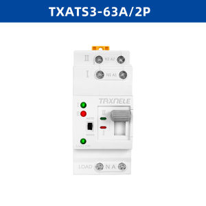 Taxnele Din Rail 2P 4P 63A 220V ATS Dual Power Automatic Transfer Switch Electrical Selector Switches Uninterrupted Power