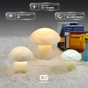 Đèn bàn hình nấm bằng đá cẩm thạch decor trang trí phòng ngủ Marble Mushroom Table Lamp