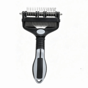 LIUJIR Double Sided Dog Grooming Comb Professional Multi-functional Pet Fur Trimming Comb Portable Anti-slip Handle Pet Deshedding Brush Pet Grooming