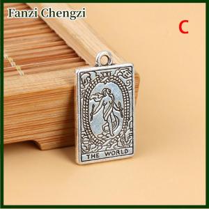 Fanzi 1Pc Tarot Pendant DIY Witch Divination Moon Sun Charms Bracelet Necklace Jewelry Crafts Making