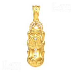 iLove Jewellery S925 Silver 18K Gold Plated Pinxiu Vajra Pendant Cubic Zirconia Necklace Chain Women Gift ILN301 ILN302
