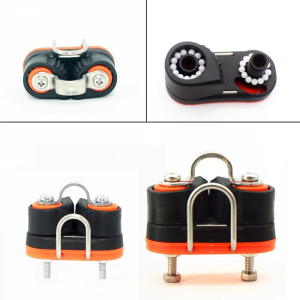 Nylon Wear-Resistant Double Ball Cord Clamp Durable Ball Bearing Cam Cleat Suit for Sailboat Replacement Accessory