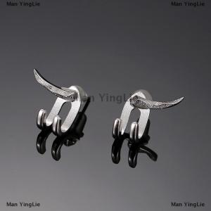 [COD] Man YingLie New Punk Earring For Men Detachable Dual Purpose Stud Earrings Prong Ear Charms Fashion Jewelry