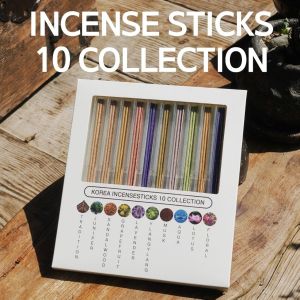 Korean Premium Incense Sticks 10 Scents Discovery Collection 90% Natural Vegan Home Fragrance