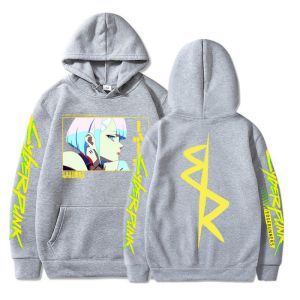 Cyberpunk Cyberpunk ： Edge Walker   Lucy Cross-Border Autumn and Winter Loose Brushed Hoody Hoodie