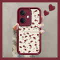 Phone Case OPPO A3X A3 Pro A79 A98 A78 5G Casing New Design Retro Leather Lambskin Cute Cartoon Rose Flower Silicone Soft Cover with Lanyard 2025. 