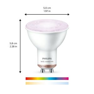 Đèn chiếu điểm Philips Wiz Spotlight GU10 4.7W 400lm RGB Color Matter 16 triệu màu kết nối Wifi đồng bộ theo nhạc BH 2 Năm