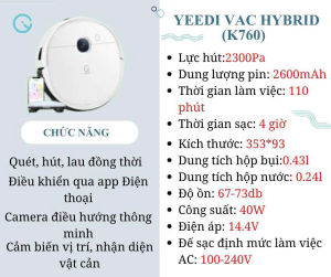 Robot hút bụi lau nhà Ecovacs Yeedi K780
