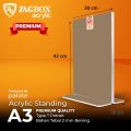 Acrylic Tent Holder - Akrilik Tent Card A3 T Portrait Brosur - Display Meja. 
