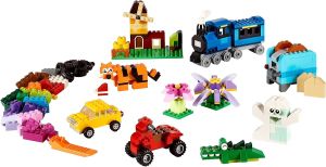 Classic Medium Creative Brick 10696 Building Toy Set - Featuring Storage Includes Train Car and a Tiger Figure and Playset for Kids Boys and Girls Ages 4-99