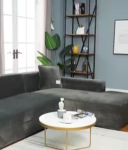 Velvet Sofa Cover Thick Elastic 1/2/3/4 Seater Sofa Cover for Living Room Velvet Plush L Shaped Corner Sofa Couch Cover